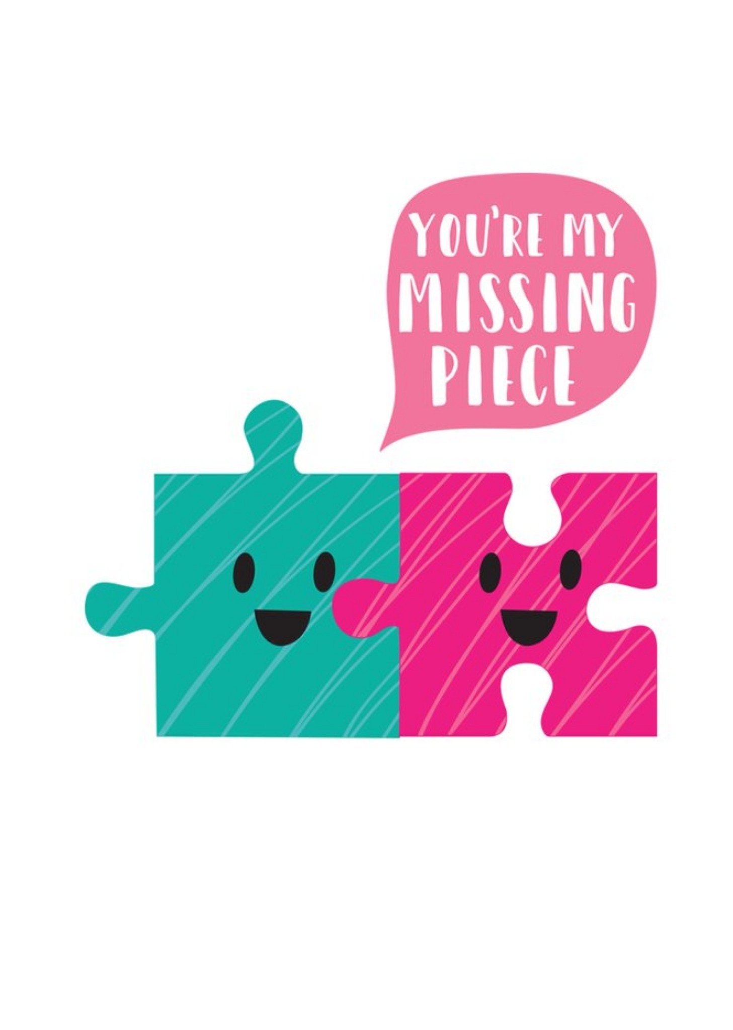 Moonpig Jigsaw Puzzle You're My Missing Piece Anniversary Card, Large