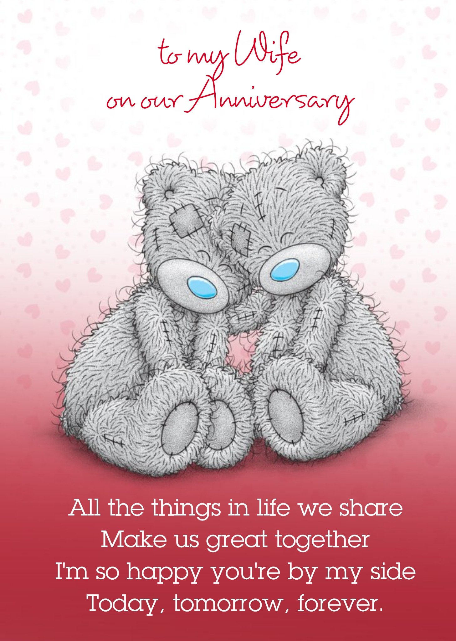 Me To You Anniversary Card For Wife