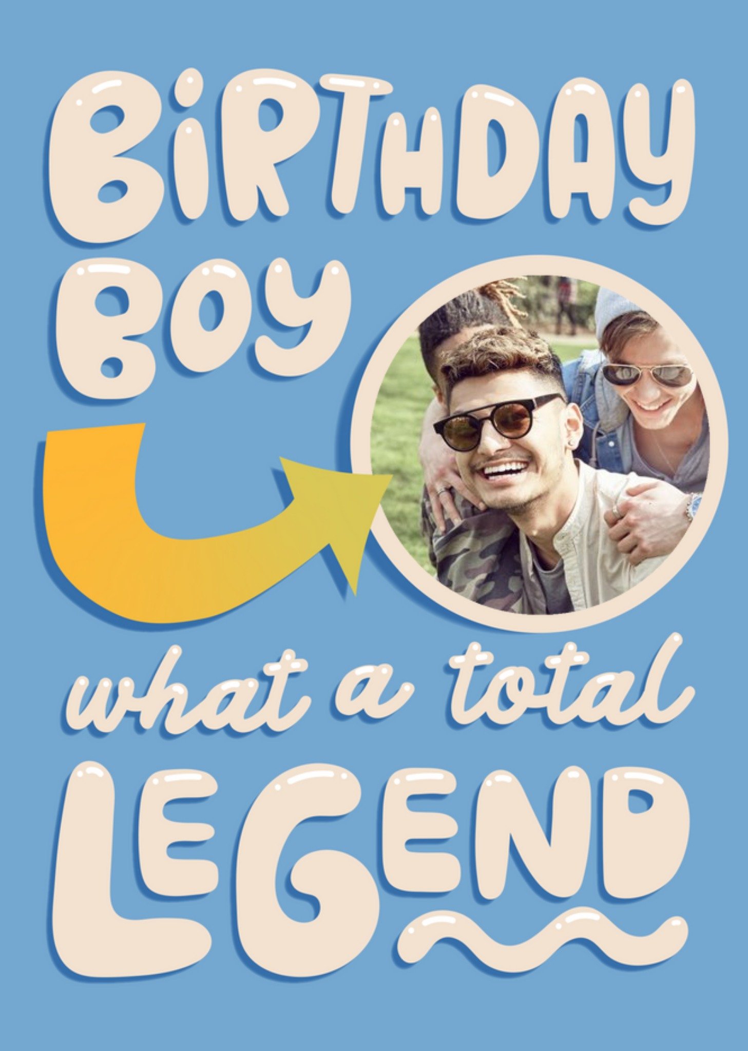 Moonpig Total Legend Birthday Boy Photo Upload Card Ecard