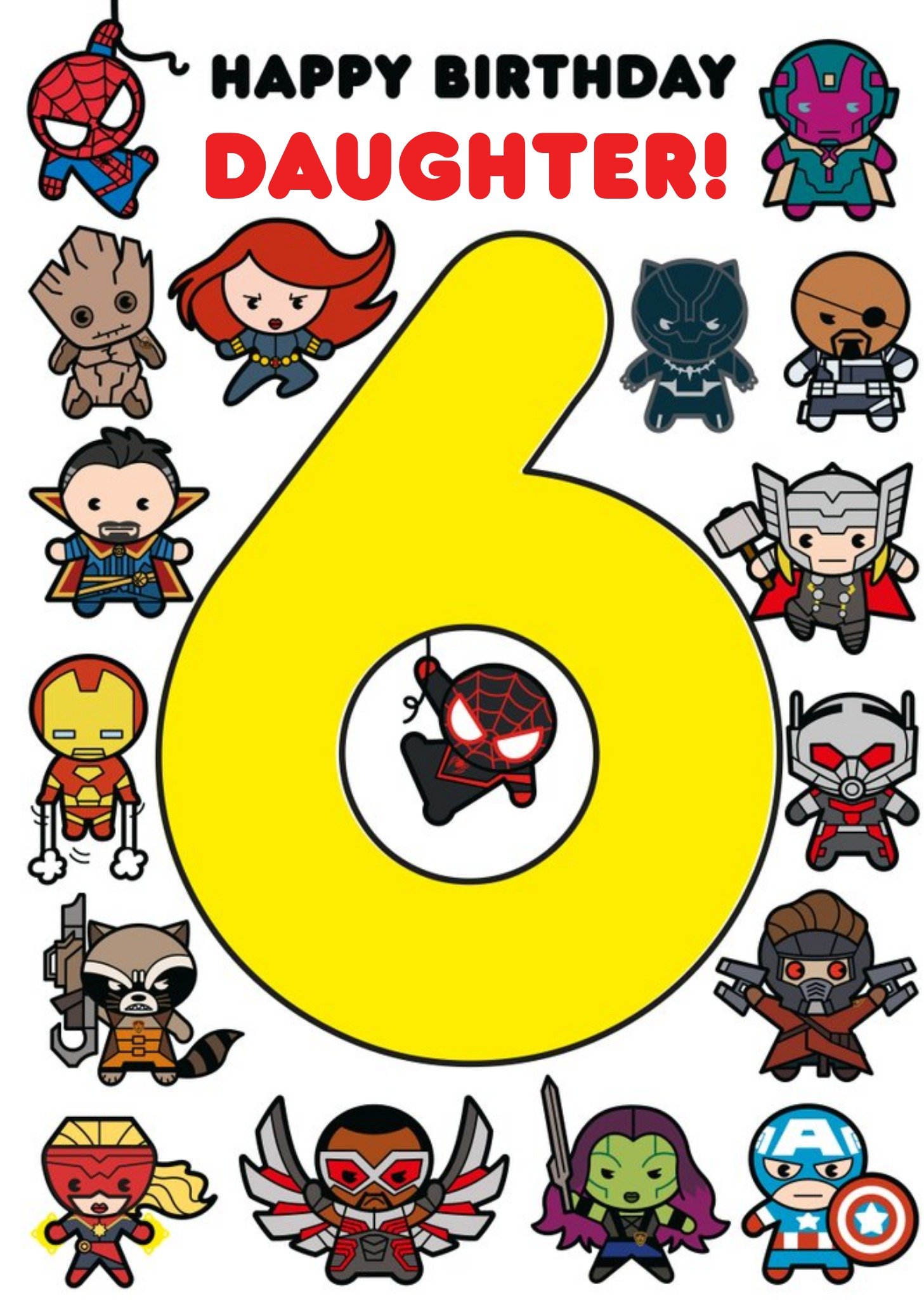 Disney Marvel Comics Characters 6 Daughter Card Ecard