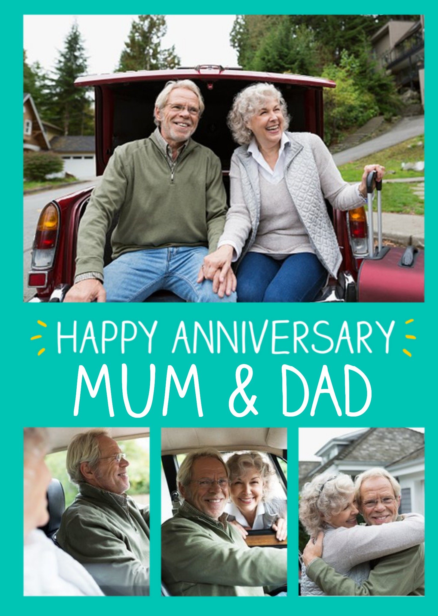 Happy Jackson Anniversary Card For Mam & Dad, Large