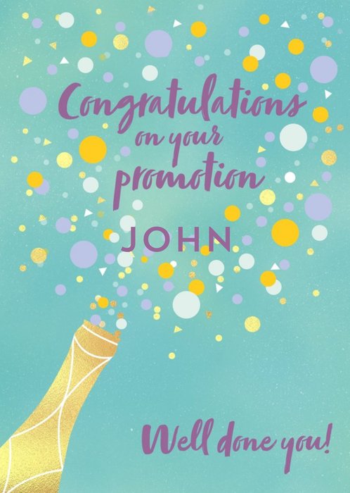 congratulations on your job promotion
