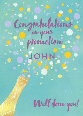 Typography Surrounded By Colourful Bubbles Congratulations On Your Promotion Card