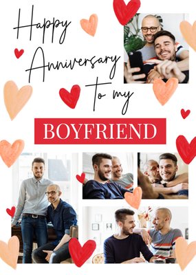 To My Boyfriend Photo Upload Anniversary Card