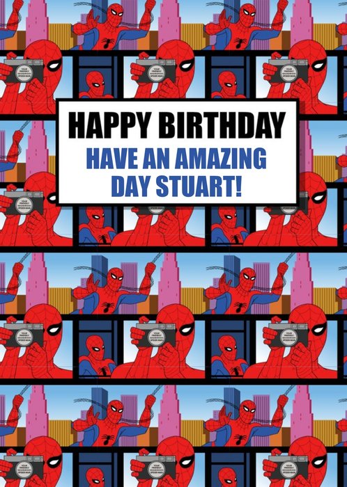 Marvel Spiderman Happy Birthday Have An Amazing Day Card
