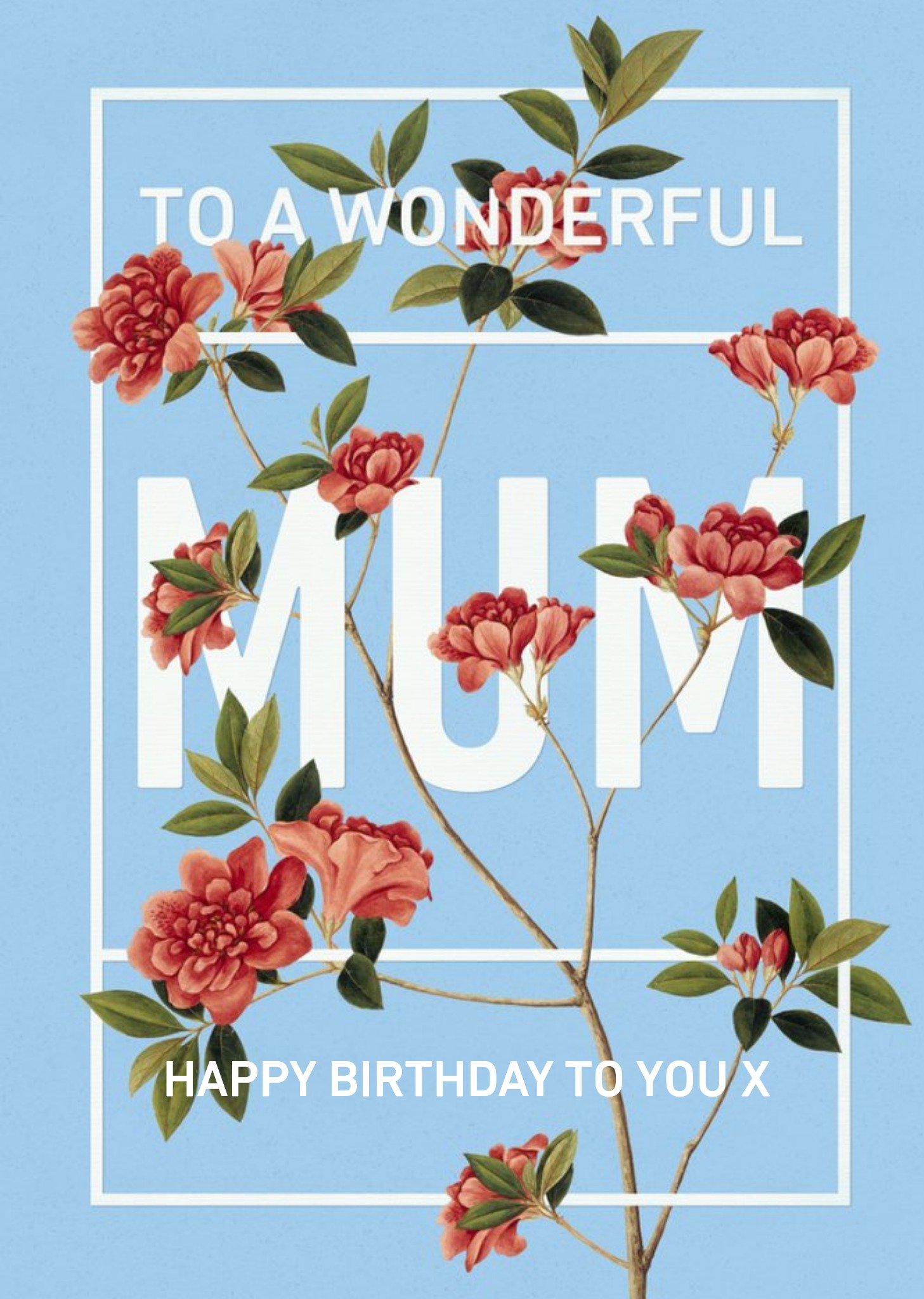 The Natural History Museum Wonderful Mum Flower Birthday Card, Large