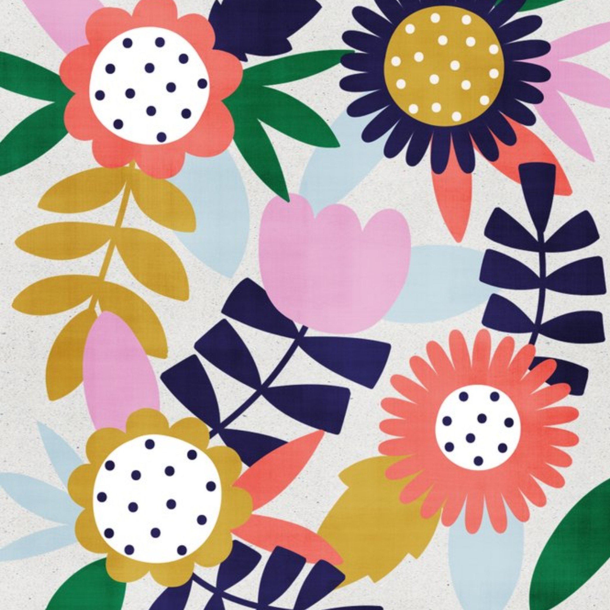Moonpig Birthday Card - Floral - Art Card, Square