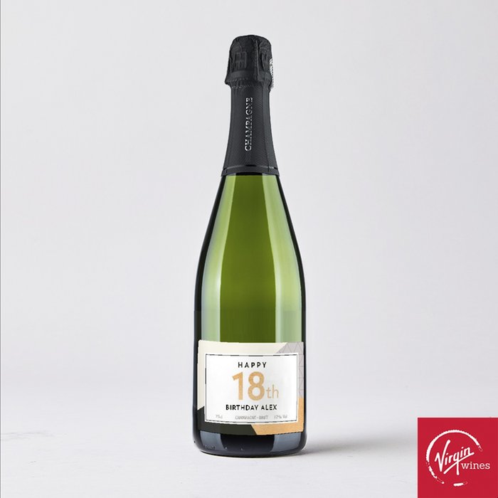 Personalised 18th Birthday Champagne 75cl