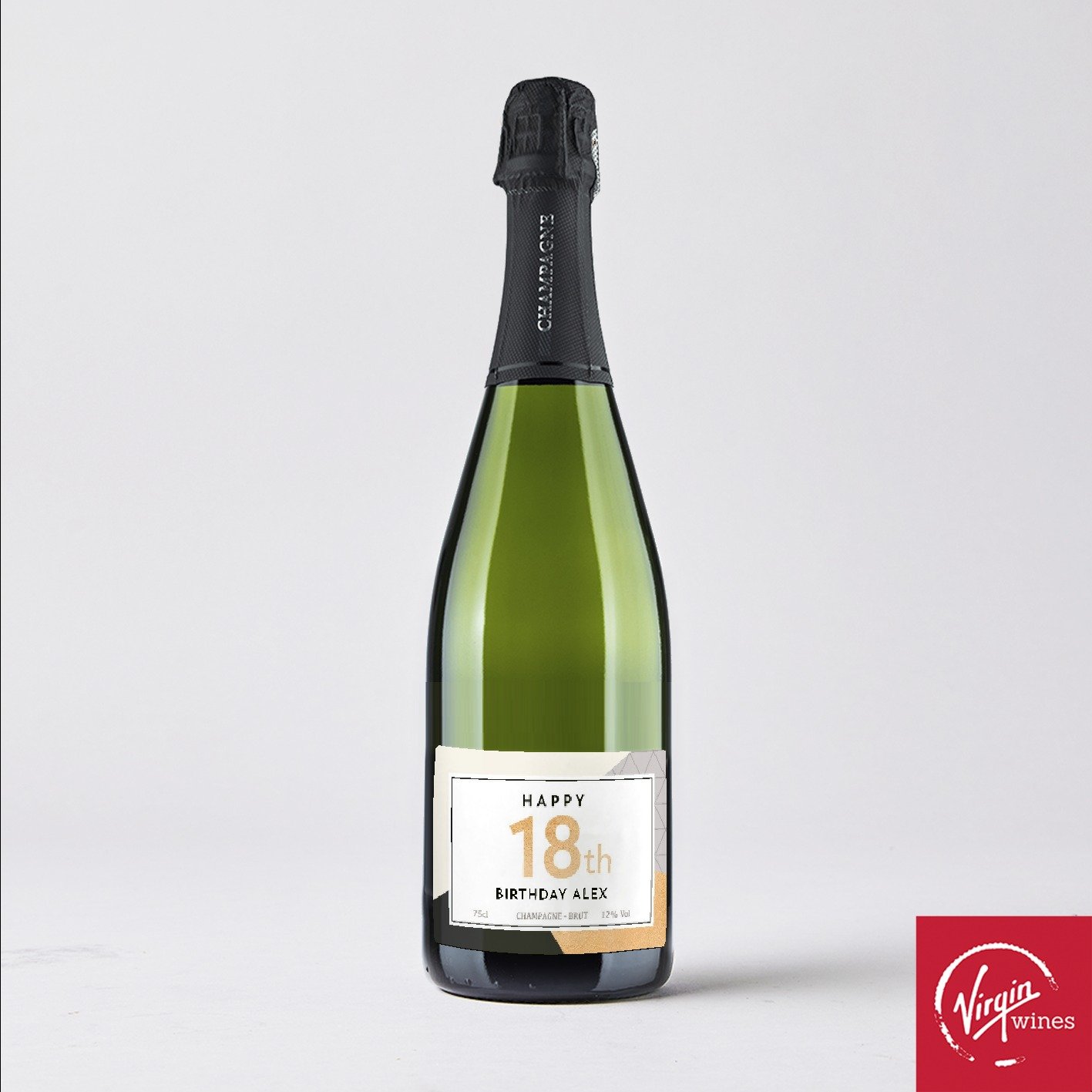 Moonpig Personalised 18th Birthday Champagne 75Cl Alcohol