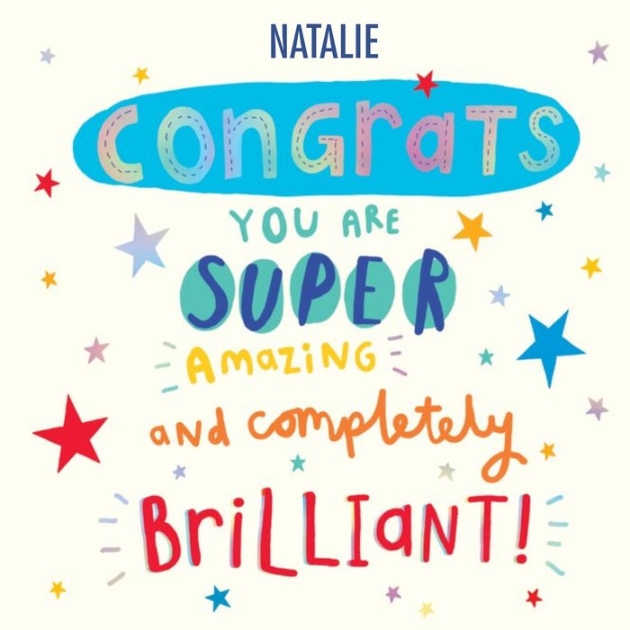 Clintons Congrats Super Amazing and Completely Brilliant Card
