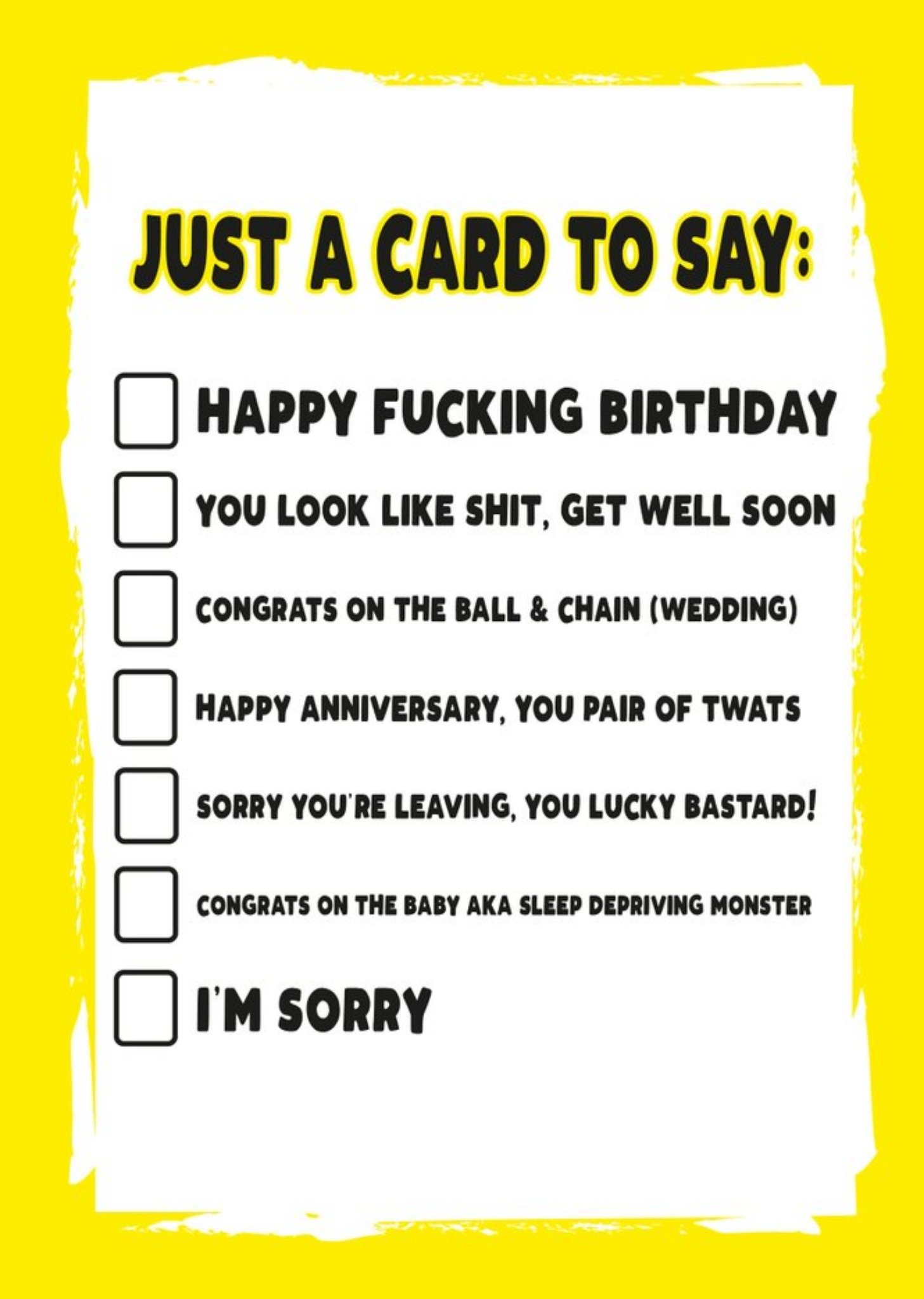 Filthy Sentiments Funny Rude Just A Card To Say Card Ecard