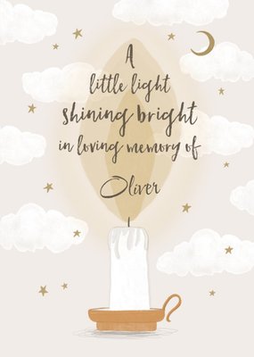 Candle Illustration Child Loss Card