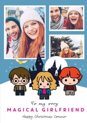Harry Potter Cartoon To My Very Magical Girlfriend Photo Upload Christmas Card