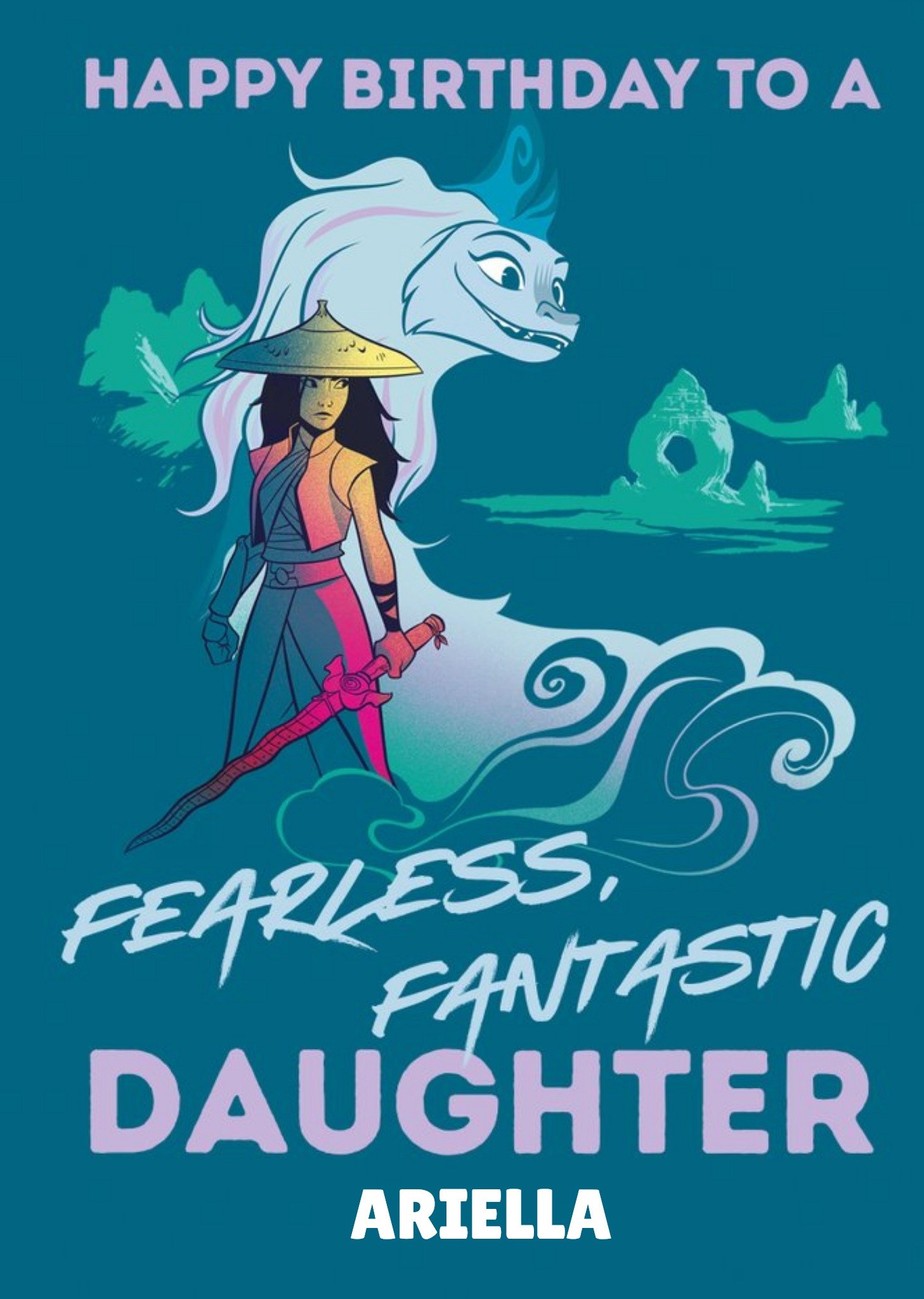 Disney Raya And The Last Dragon Fearless Fantastic Daughter Birthday Card Ecard