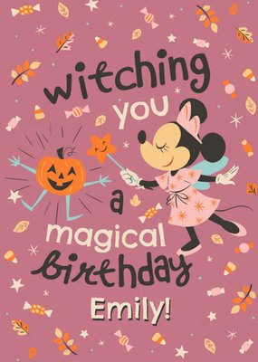 Disney Minnie Mouse Witching You A Magical Birthday Card