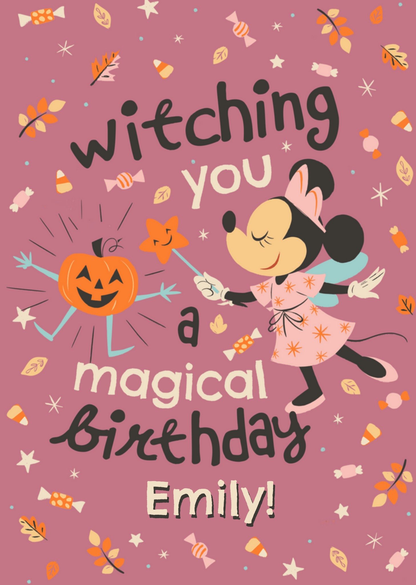 Mickey Mouse Disney Minnie Mouse Witching You A Magical Birthday Card Ecard