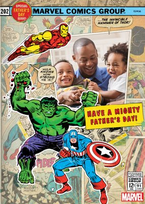 Marvel Action Heroes Father's Day Photo Card