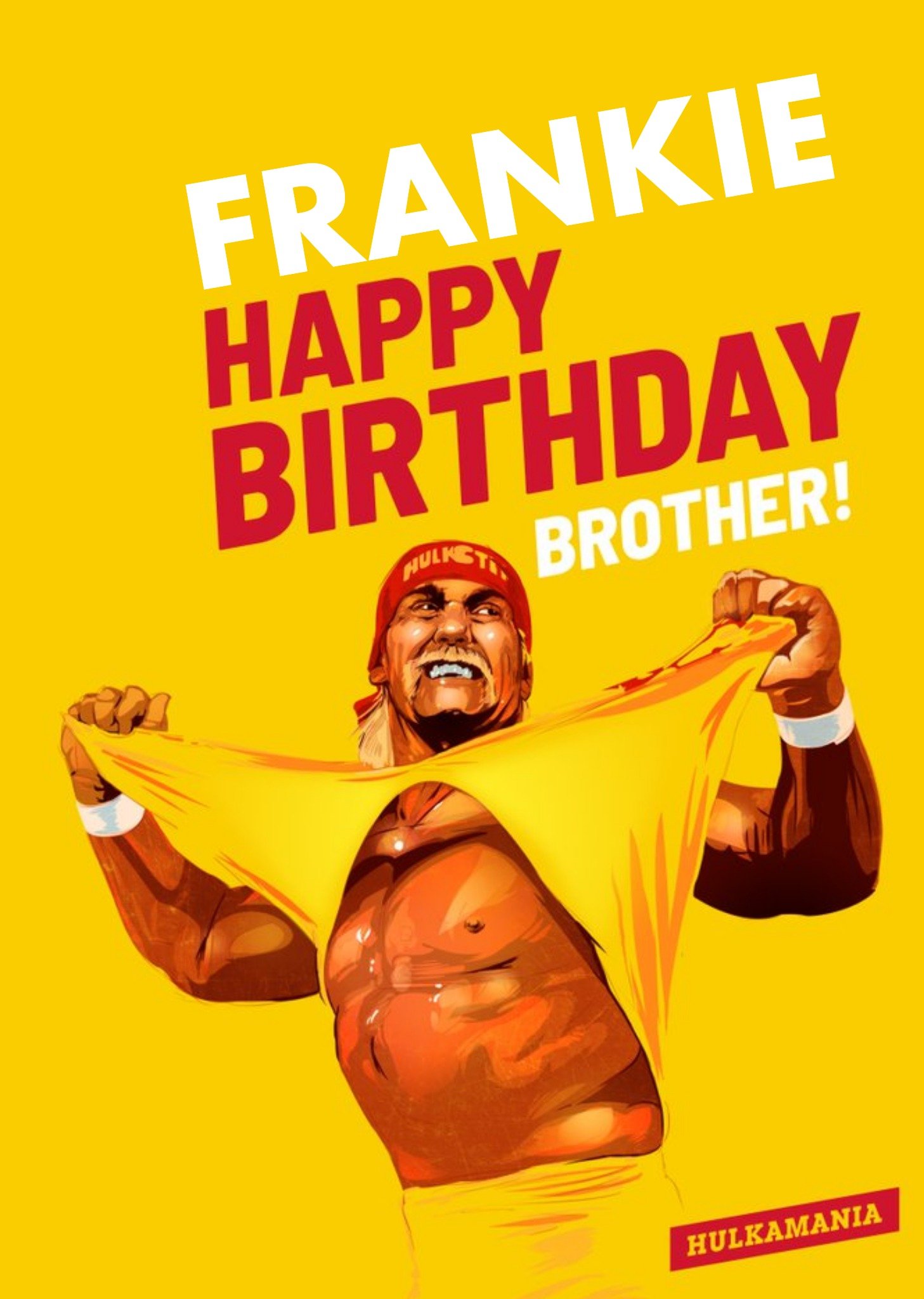Wwe Hulkmania Happy Birthday Brother Card, Large