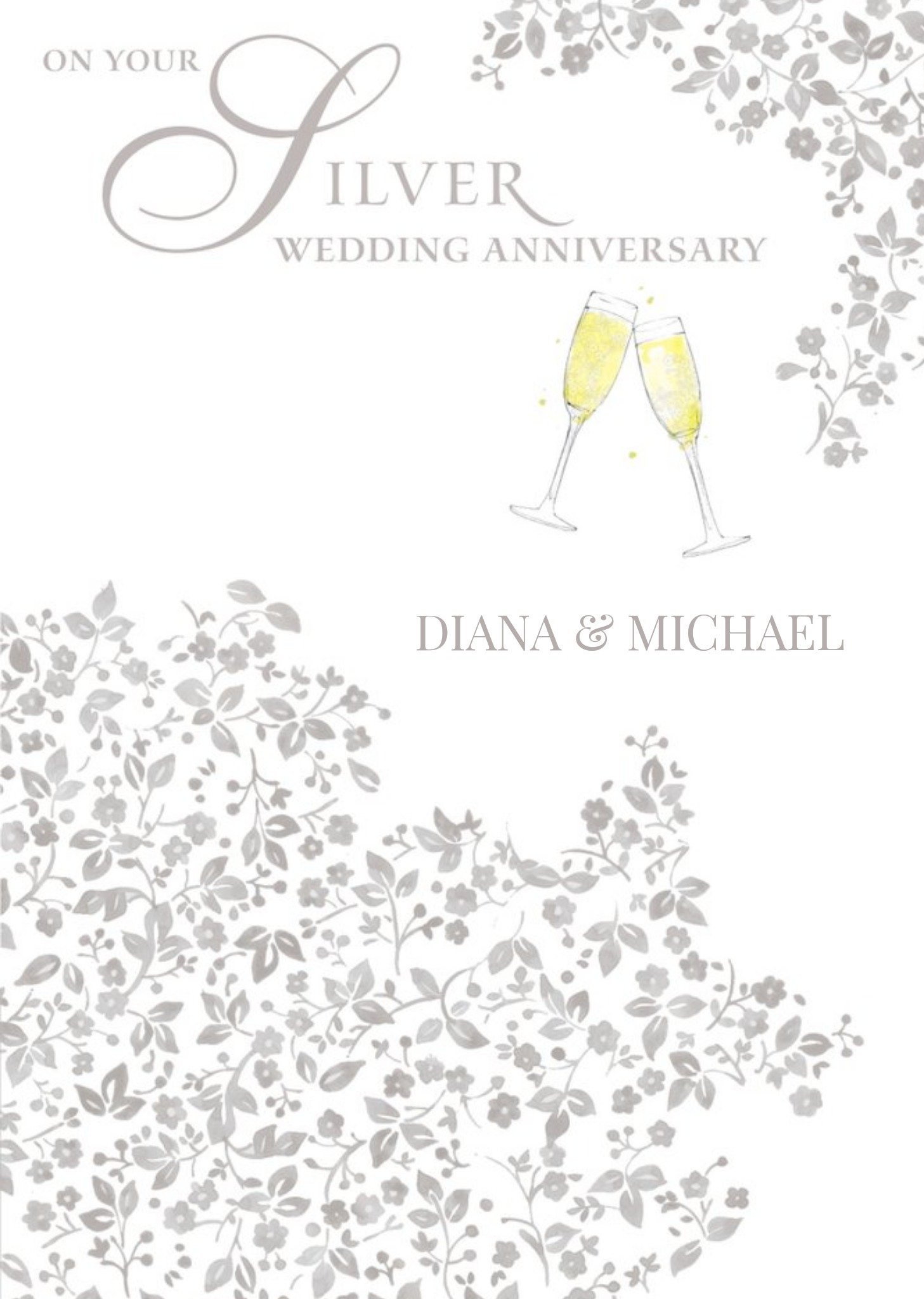 Anniversary Card - Silver Wedding Anniversary Ecard