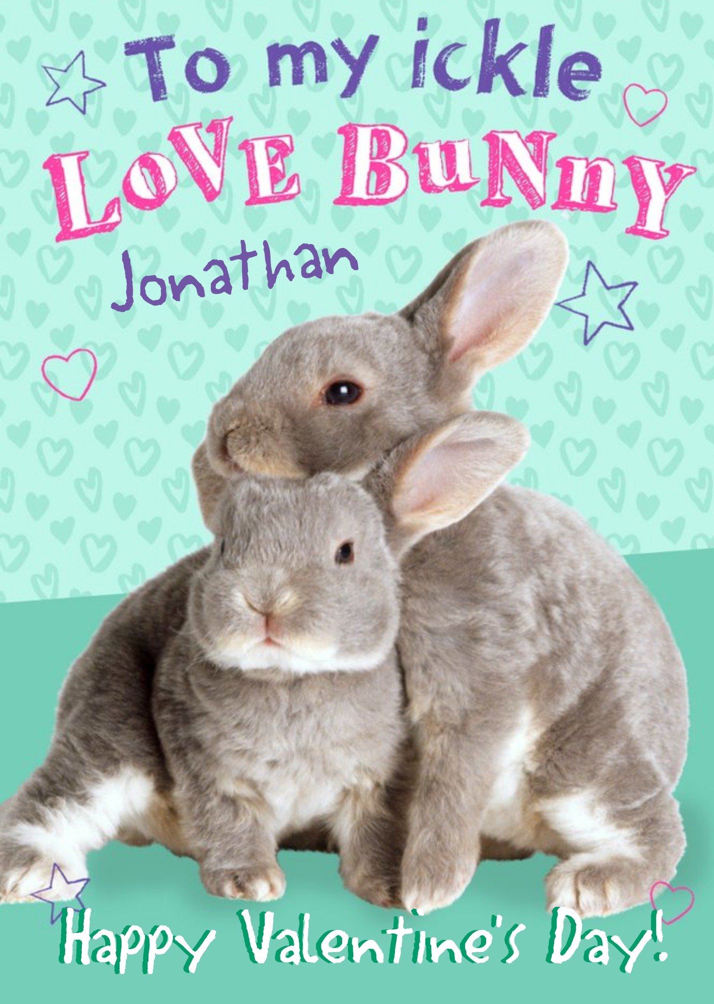 Moonpig To My Love Bunny Happy Valentines Day Card Ecard