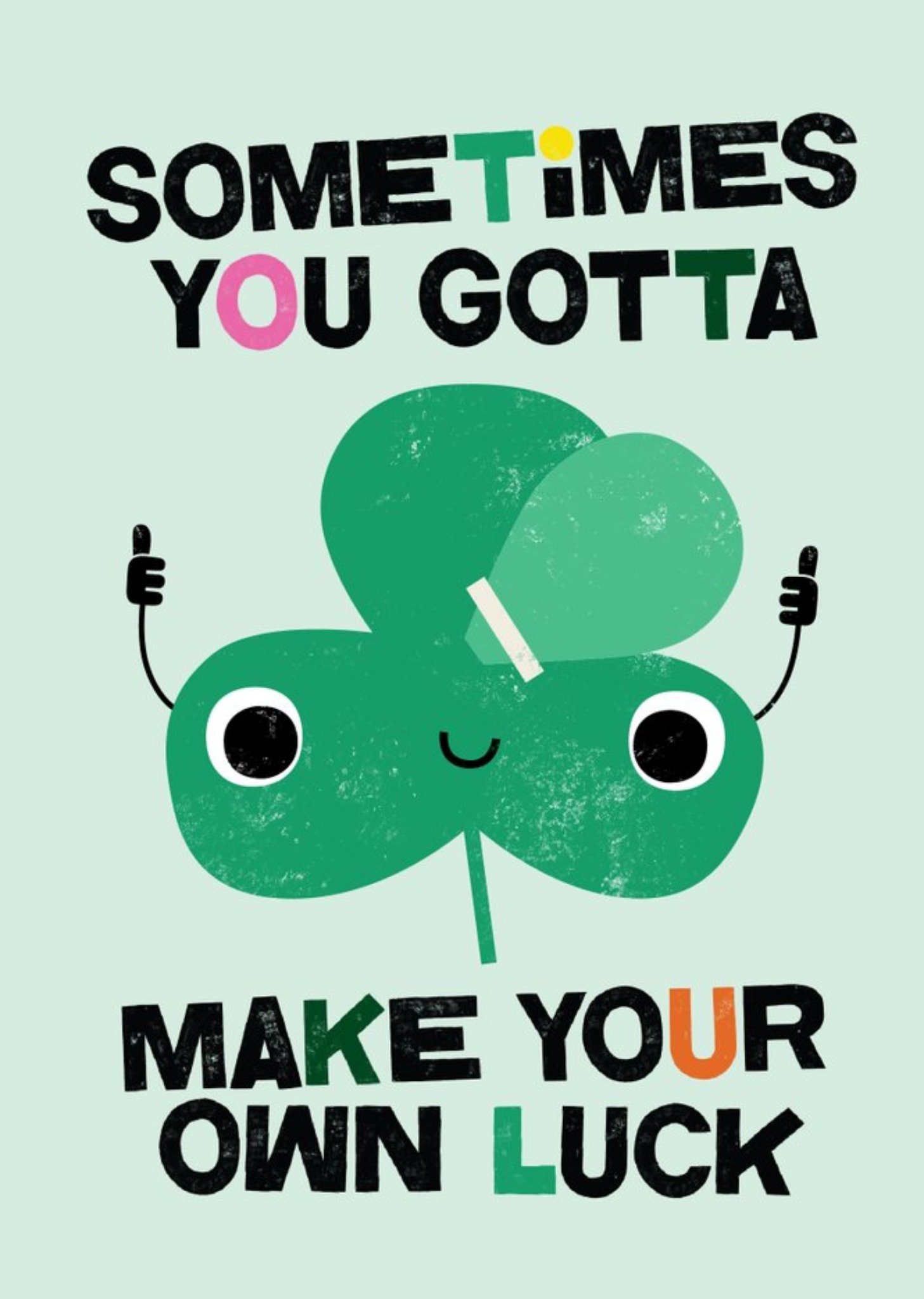 Kate Smith Clover Good Luck Card