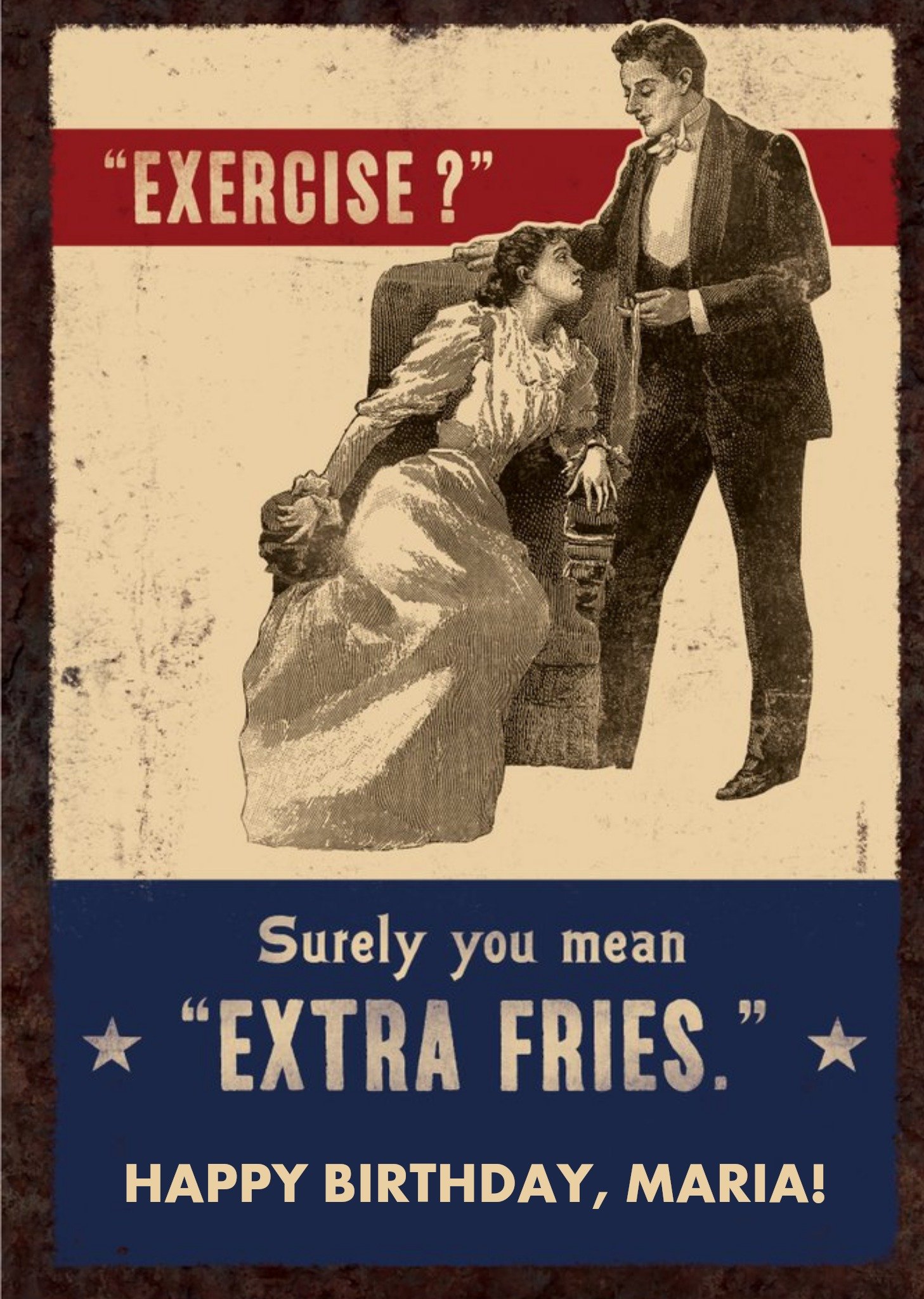 Moonpig Extra Fries Funny Birthday Card Ecard