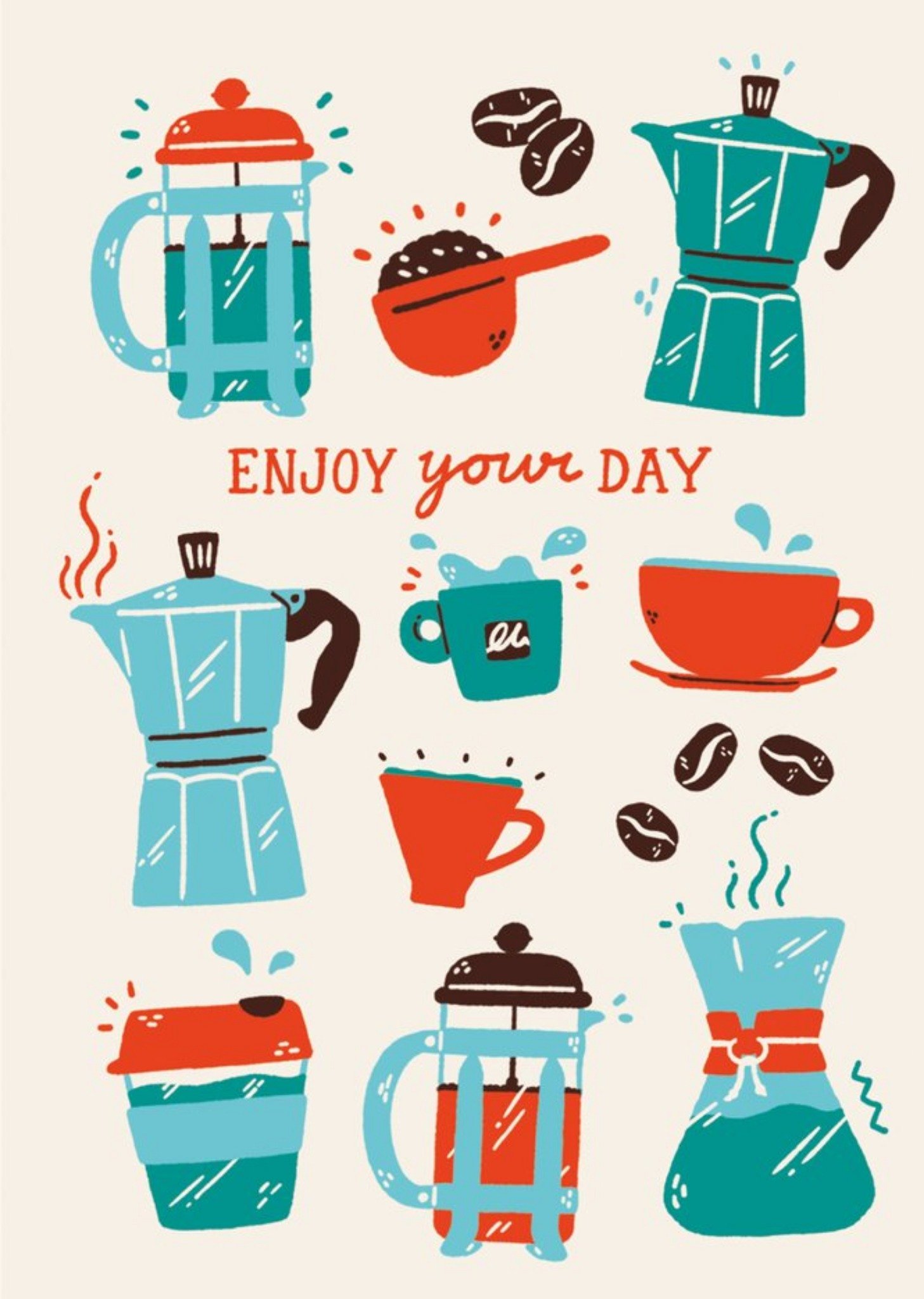 Sadler Jones Enjoy Your Day Cee Illustration Card Ecard