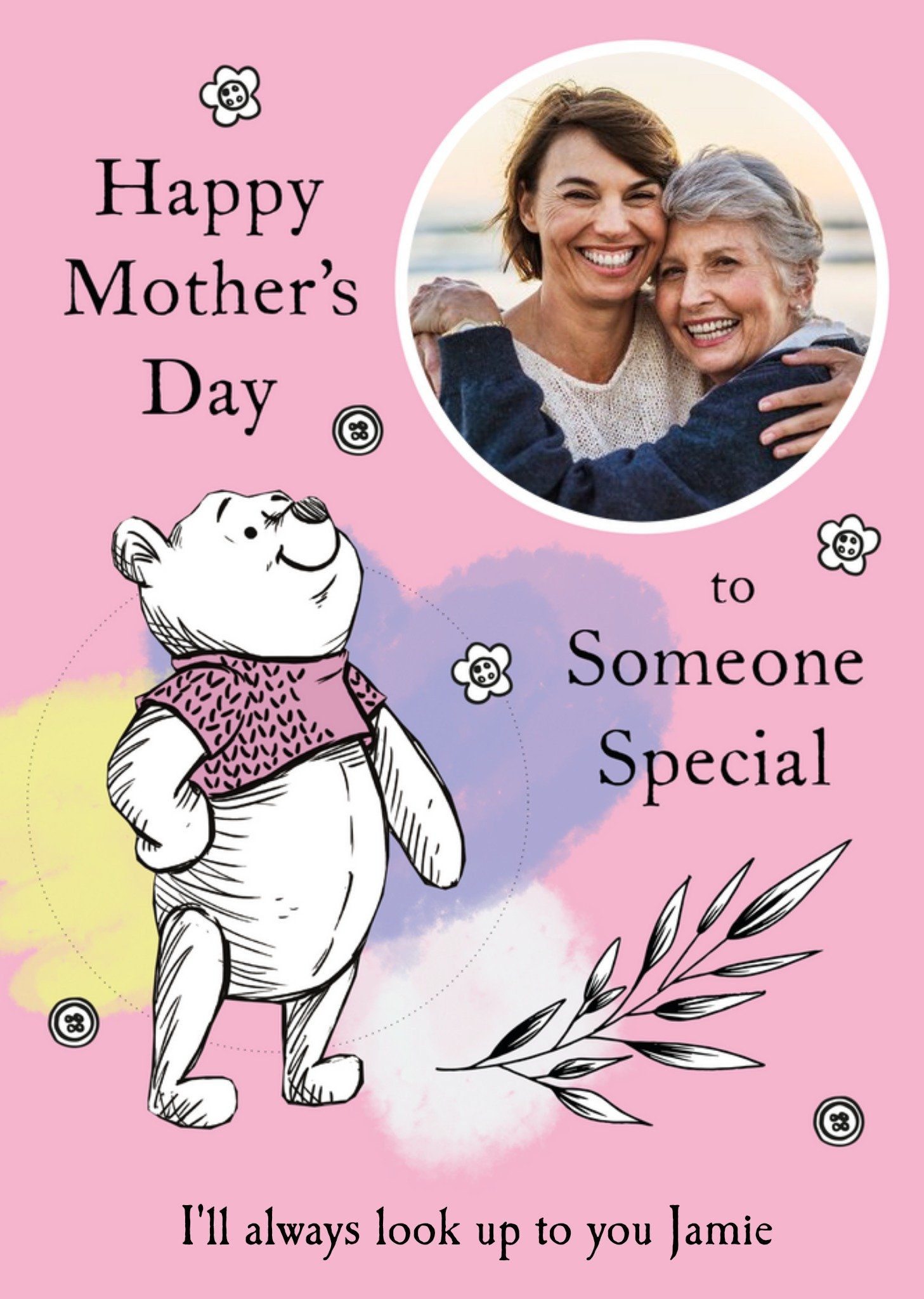 Disney Winnie The Pooh Illustration Someone Special Mother's Day Card