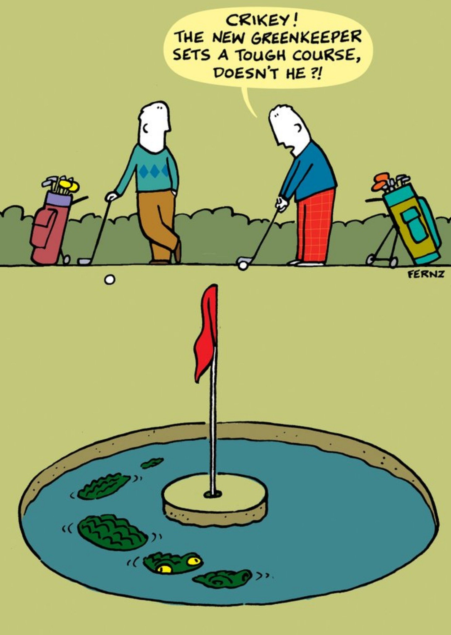 The New Greenkeeper Sets A Tough Course Card Ecard