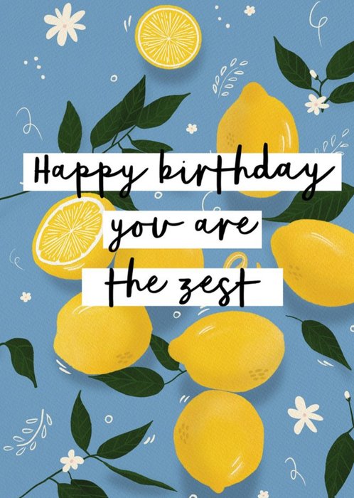 Illustration Of A Bunch Of Lemons You Are The Zest Birthday Card
