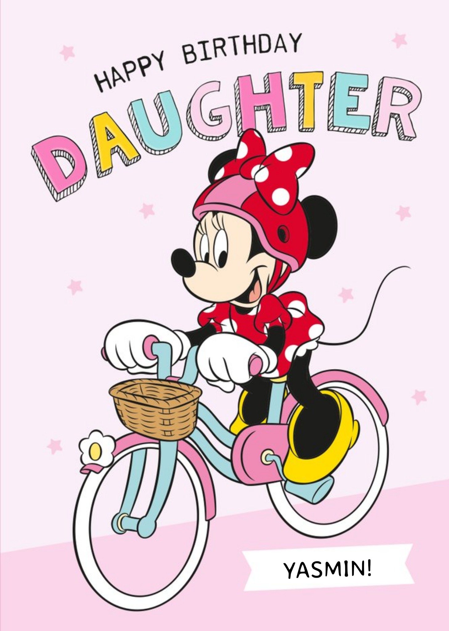 Disney Minnie Mouse Daughter Birthday Card, Large