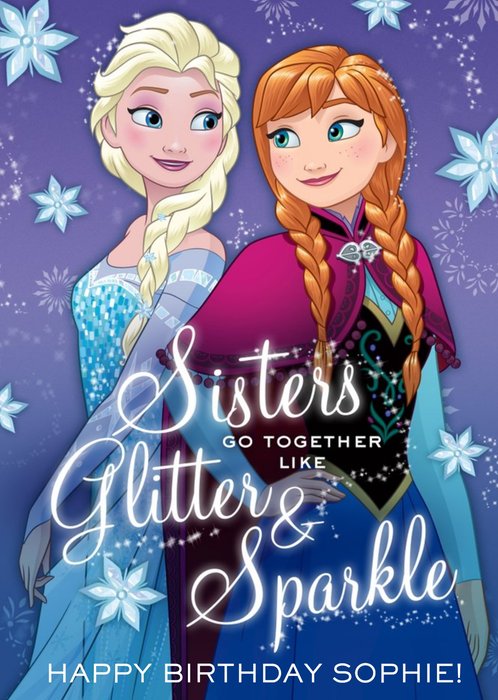 Disney Frozen Sisters Happy Birthday Personalised Card