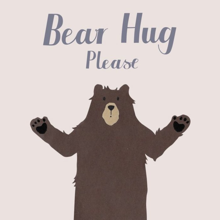 Any Occasion Card - thinking of you - bear hug