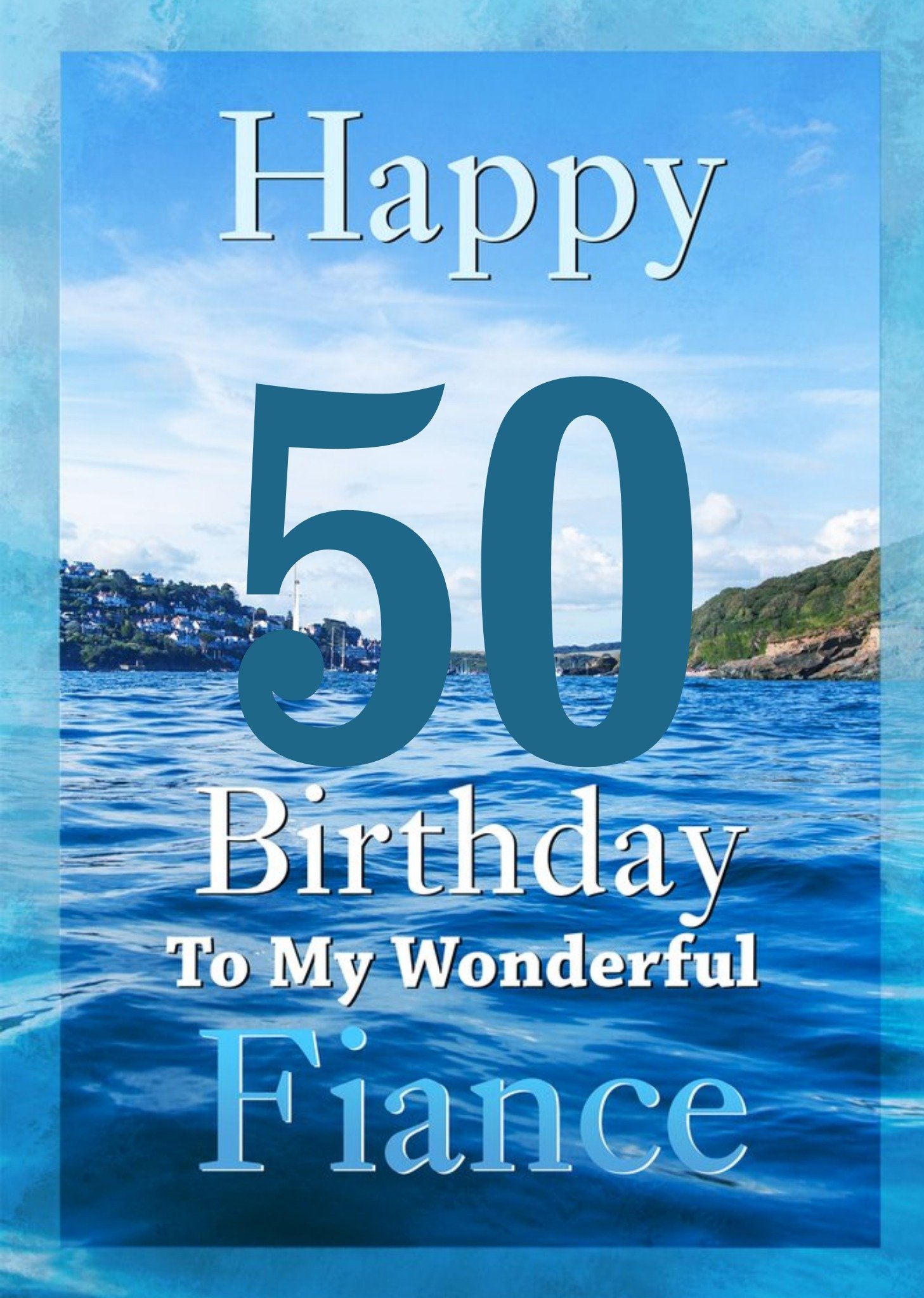 Alex Sharp Photography Lake Water To My Wonderful Fiance Birthday Card