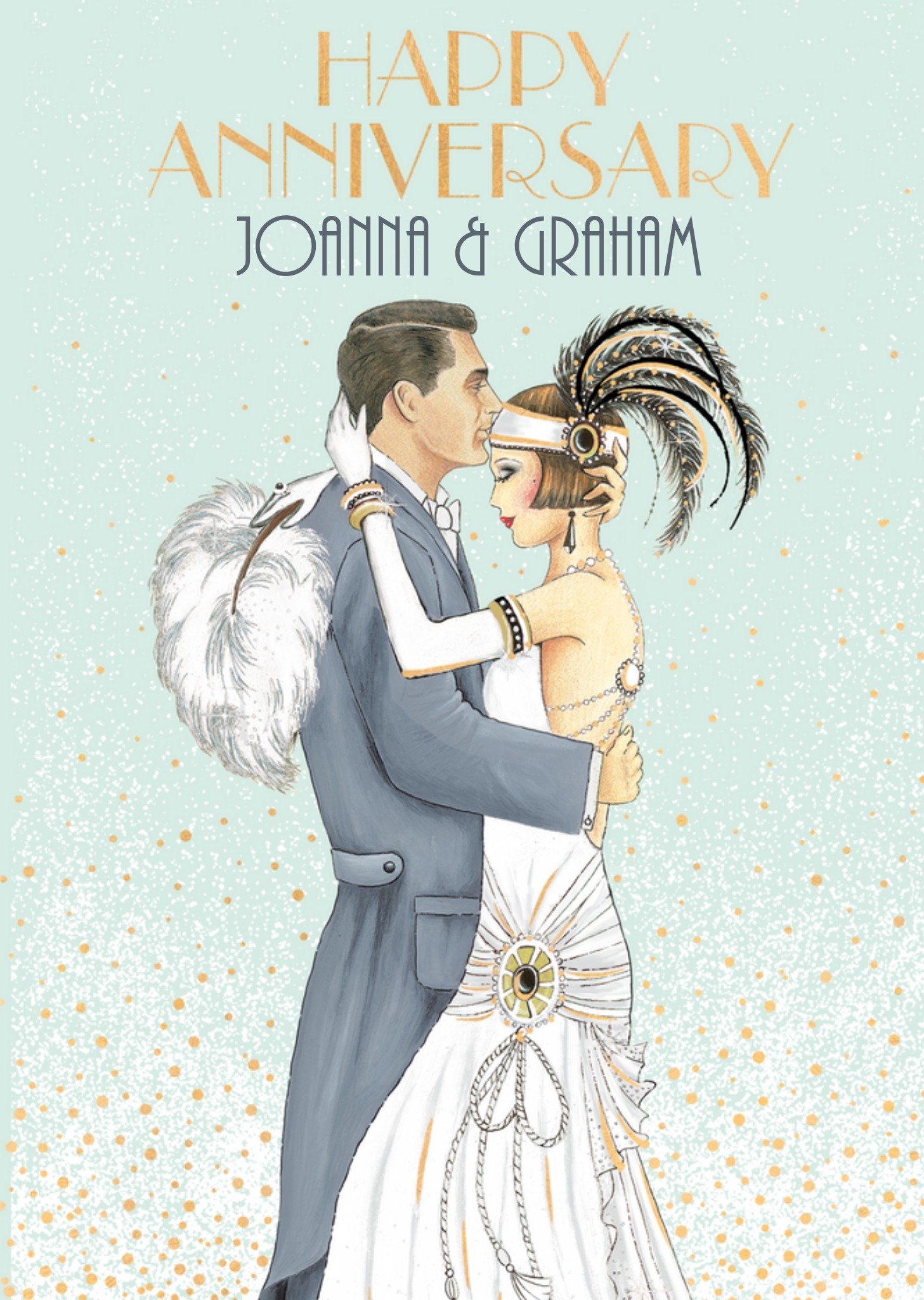 Anniversary Art Deco Card