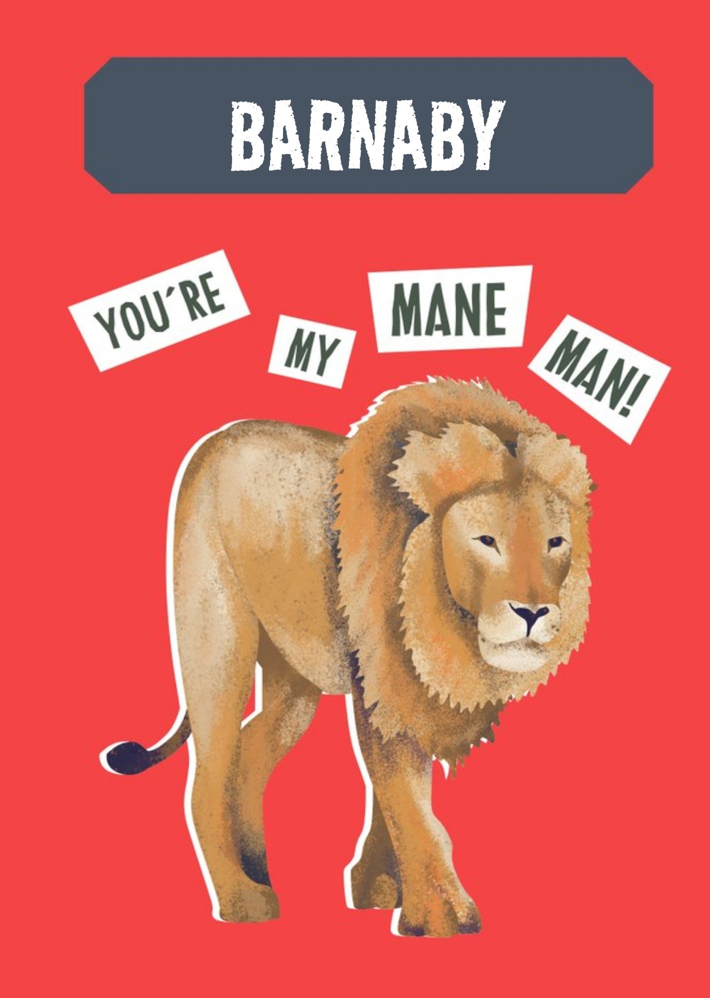 Natural History Museum You're My Mane Man Lion Birthday Card Ecard