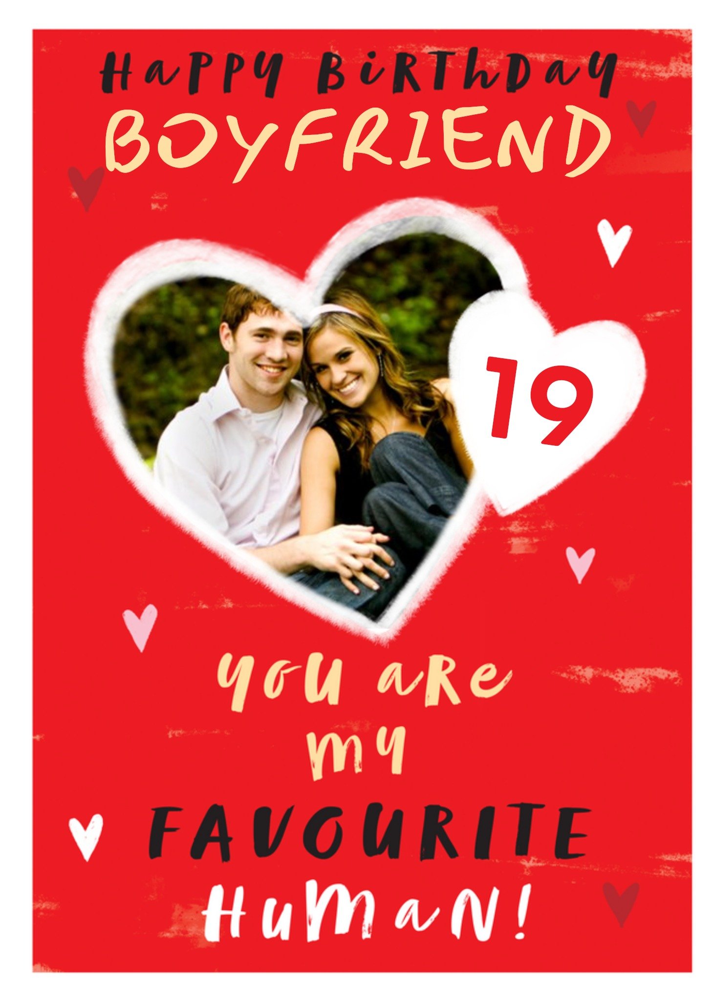 Illustrated Love Heart Photo Upload Card Ecard