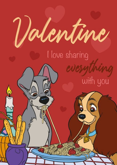 Disney Lady And The Tramp Valentines Day Card 