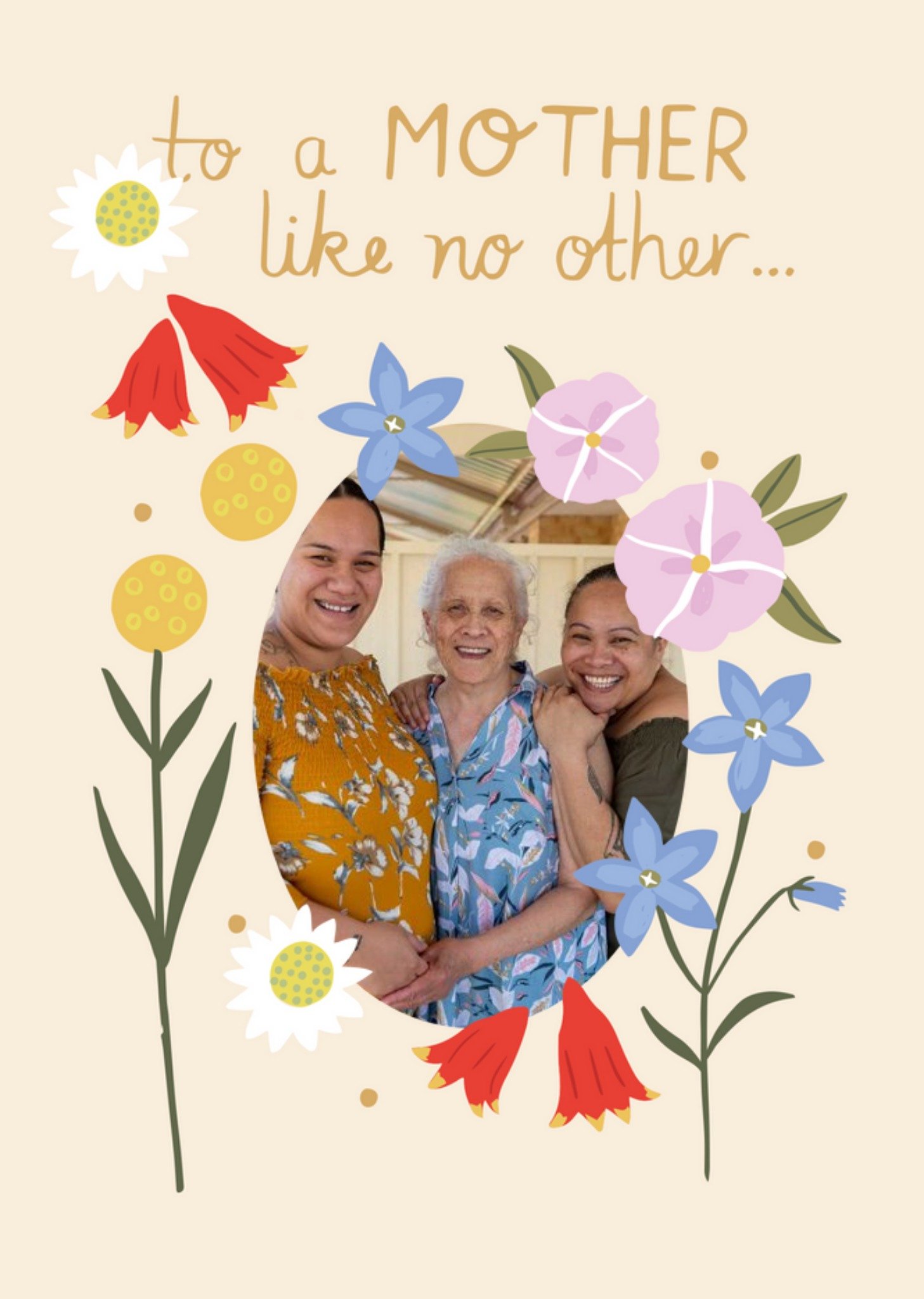 To A Mother Like No Other Floard Photo Upload Card Ecard