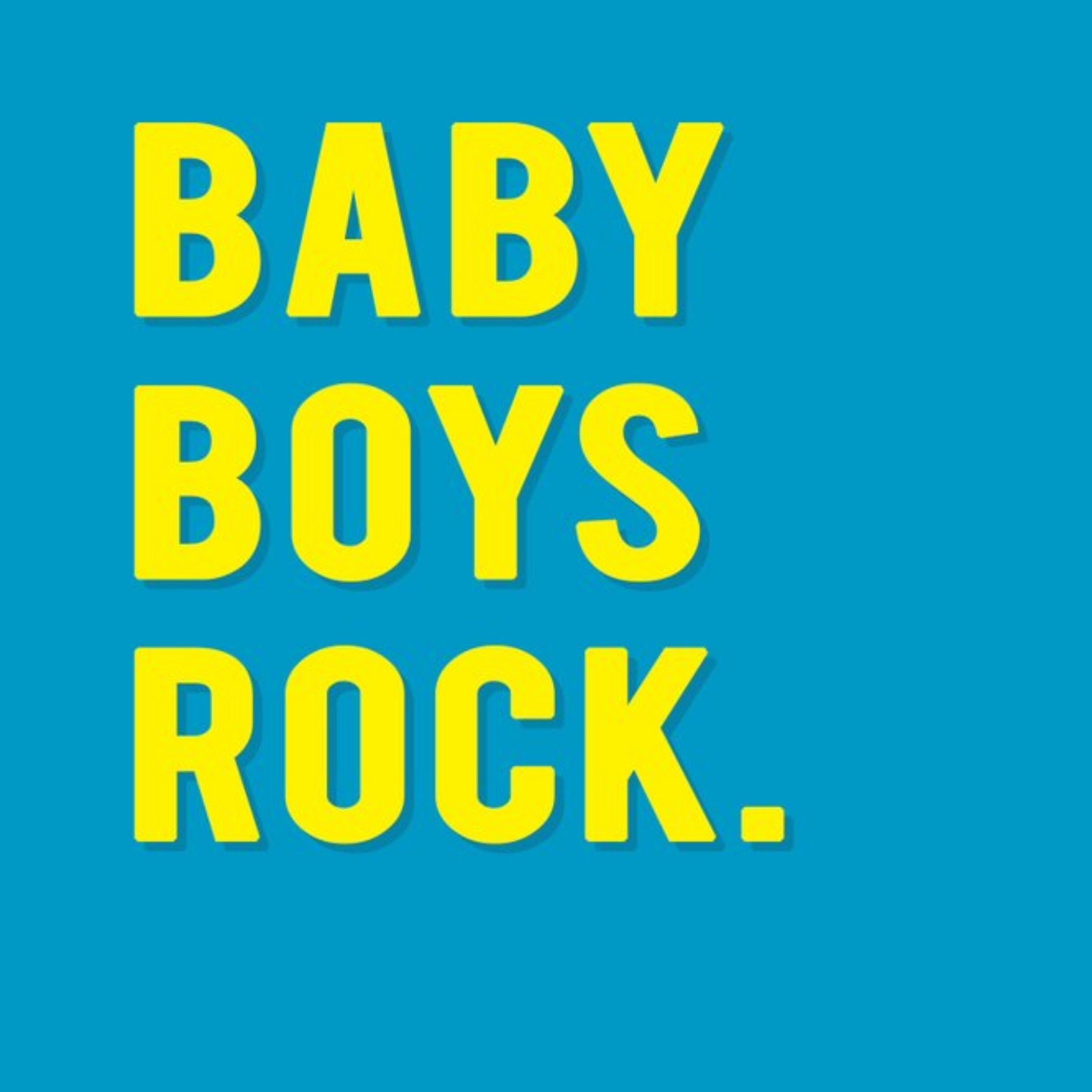 Modern Typographical Baby Boys Rock Card, Square