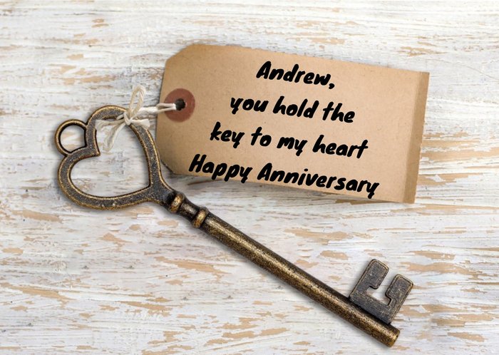 You Hold The Key to My Heart Anniversary Card