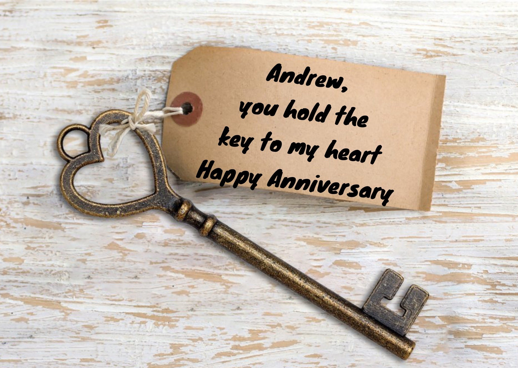 You Hold The Key To My Heart Anniversary Card