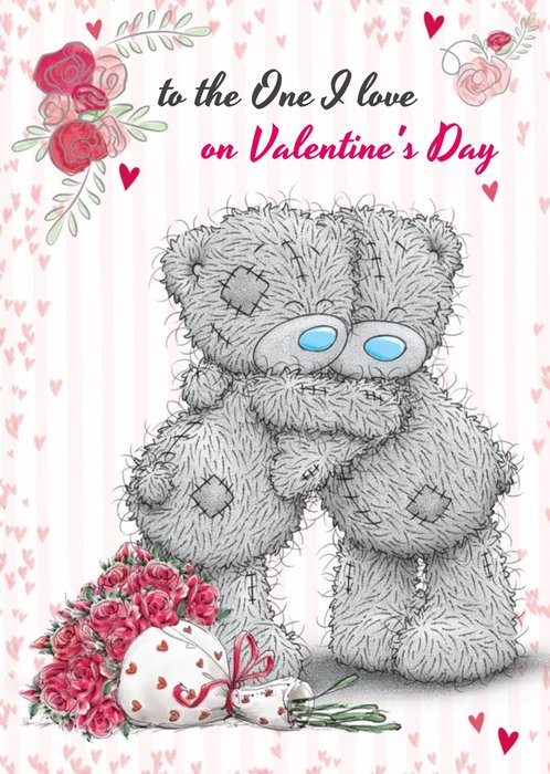 Tatty Teddy Hugs And Roses Personalised Valentine's Day Card