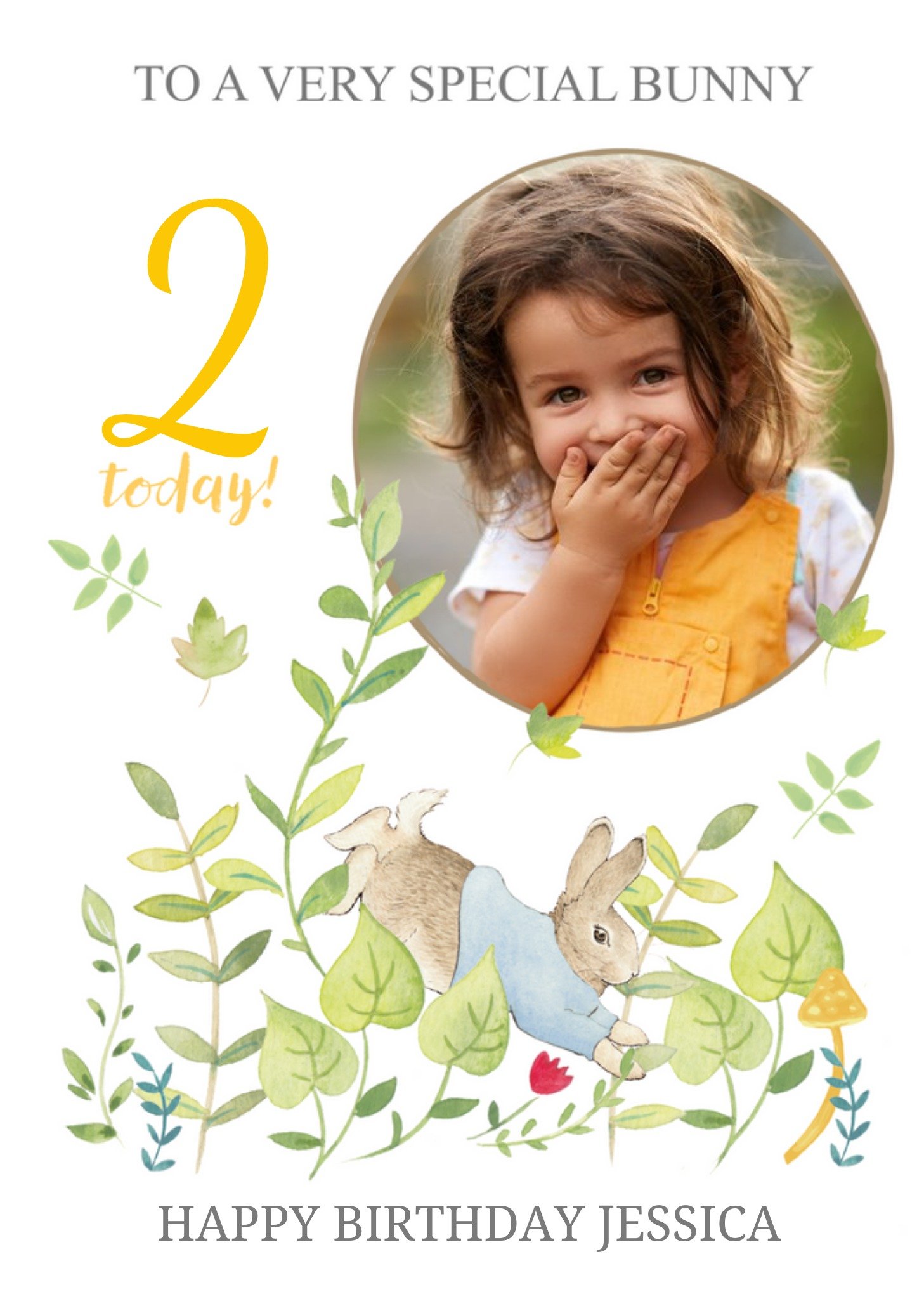 Peter Rabbit To A Very Special Bunny Photo Upload Birthday Card Ecard