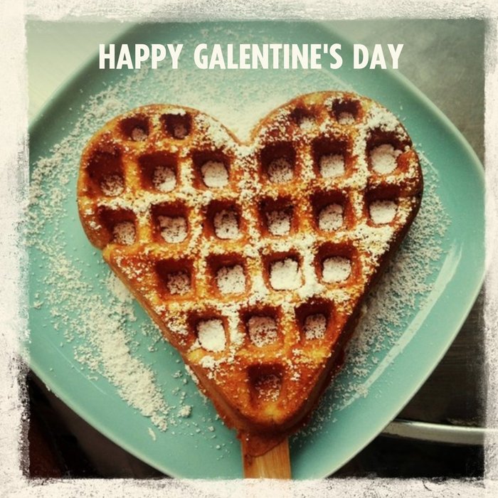 Heart Waffle Happy Galentine's Day