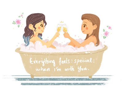 Pink Daisies Everything Feels Special With You Card