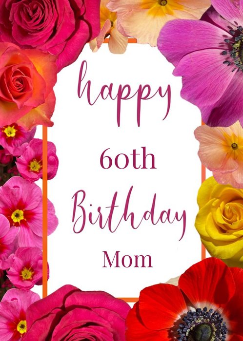 Alex Sharp Photography Flower Mum Love 60th Floral Birthday Card