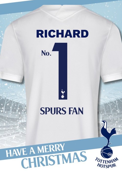 Tottenham Hotspur FC Spurs No1 Fan Christmas Card