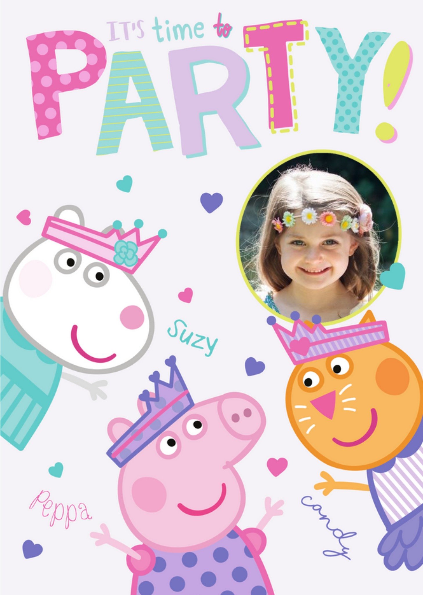 Peppa Pig Party Invitation Photo Upload Card Ecard