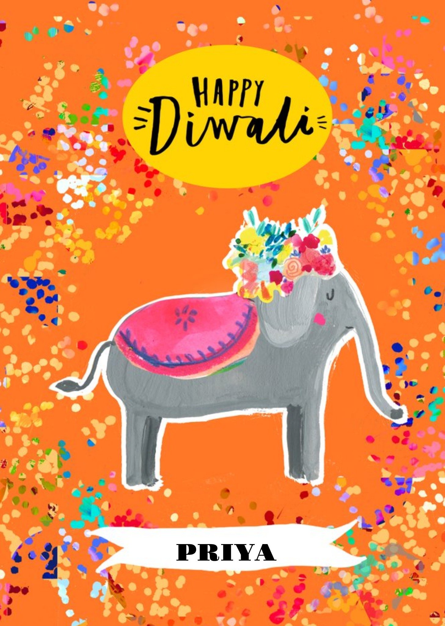 Moonpig Colourful Diwali Card, Large